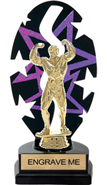 Purple Star Rhythm Backdrop Trophy [8 inch]