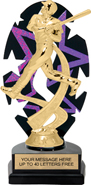 Purple Star Rhythm Backdrop Trophy [8 inch]