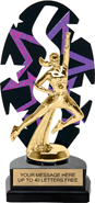 Purple Star Rhythm Backdrop Trophy [8 inch]