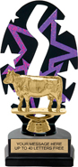 Purple Star Rhythm Backdrop Trophy [8 inch]