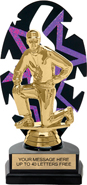 Purple Star Rhythm Backdrop Trophy [8 inch]