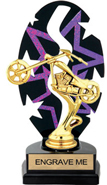 Purple Star Rhythm Backdrop Trophy [8 inch]