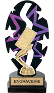Purple Star Rhythm Backdrop Trophy [8 inch]