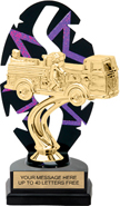 Purple Star Rhythm Backdrop Trophy [8 inch]