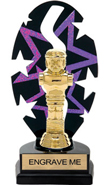 Purple Star Rhythm Backdrop Trophy [8 inch]