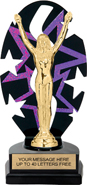 Purple Star Rhythm Backdrop Trophy [8 inch]