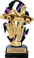 Purple Star Rhythm Backdrop Trophy [8 inch]