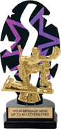 Purple Star Rhythm Backdrop Trophy [8 inch]