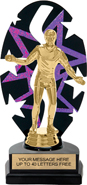 Purple Star Rhythm Backdrop Trophy [8 inch]