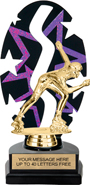 Purple Star Rhythm Backdrop Trophy [8 inch]