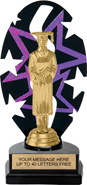 Purple Star Rhythm Backdrop Trophy [8 inch]