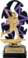 Purple Star Rhythm Backdrop Trophy [8 inch]