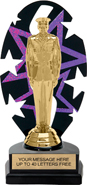 Purple Star Rhythm Backdrop Trophy [8 inch]
