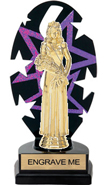 Purple Star Rhythm Backdrop Trophy [8 inch]
