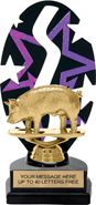 Purple Star Rhythm Backdrop Trophy [8 inch]