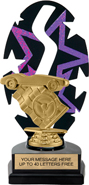 Purple Star Rhythm Backdrop Trophy [8 inch]