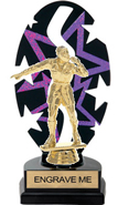 Purple Star Rhythm Backdrop Trophy [8 inch]