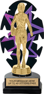 Purple Star Rhythm Backdrop Trophy [8 inch]