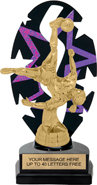 Purple Star Rhythm Backdrop Trophy [8 inch]