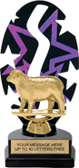 Purple Star Rhythm Backdrop Trophy [8 inch]