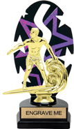 Purple Star Rhythm Backdrop Trophy [8 inch]
