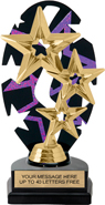 Purple Star Rhythm Backdrop Trophy [8 inch]