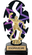 Purple Star Rhythm Backdrop Trophy [8 inch]