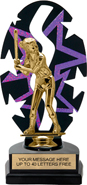 Purple Star Rhythm Backdrop Trophy [8 inch]