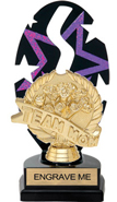 Purple Star Rhythm Backdrop Trophy [8 inch]