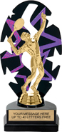 Purple Star Rhythm Backdrop Trophy [8 inch]