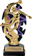 Purple Star Rhythm Backdrop Trophy [8 inch]
