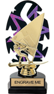 Purple Star Rhythm Backdrop Trophy [8 inch]