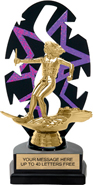 Purple Star Rhythm Backdrop Trophy [8 inch]