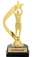 Gold Shooting Star Backdrop Trophy [8 inch]
