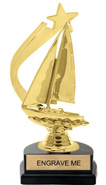 Gold Shooting Star Backdrop Trophy [8 inch]