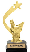 Gold Shooting Star Backdrop Trophy [8 inch]