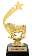 Gold Shooting Star Backdrop Trophy [8 inch]