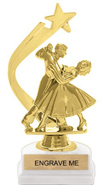 Gold Shooting Star Backdrop Trophy [8 inch]