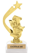 Gold Shooting Star Backdrop Trophy [8 inch]