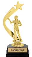 Gold Shooting Star Backdrop Trophy [8 inch]