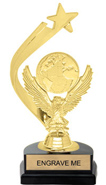 Gold Shooting Star Backdrop Trophy [8 inch]
