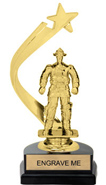 Gold Shooting Star Backdrop Trophy [8 inch]