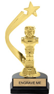 Gold Shooting Star Backdrop Trophy [8 inch]