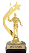 Gold Shooting Star Backdrop Trophy [8 inch]