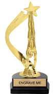 Gold Shooting Star Backdrop Trophy [8 inch]
