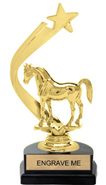 Gold Shooting Star Backdrop Trophy [8 inch]