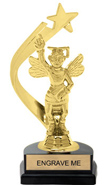 Gold Shooting Star Backdrop Trophy [8 inch]