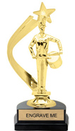 Gold Shooting Star Backdrop Trophy [8 inch]