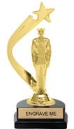 Gold Shooting Star Backdrop Trophy [8 inch]