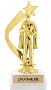 Gold Shooting Star Backdrop Trophy [8 inch]